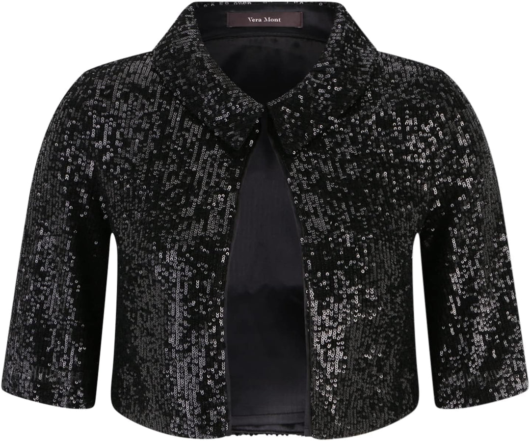Vera Mont Damen Blazer 38 Schwarz, 38 Schwarz