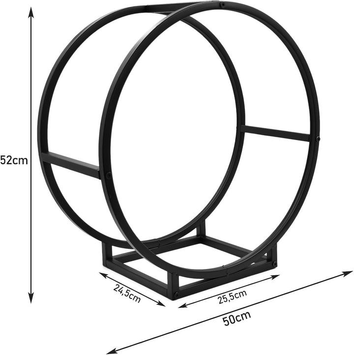 Kaminholzregal Kaminholzständer rund Ø52cm Holzkorb Stapelhilfe Kaminholzhalter Holzregal Regal für