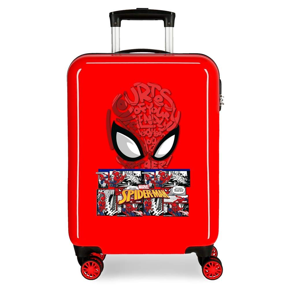 Marvel Spiderman Comic Kabinentasche, Rot, 38 x 55 x 20 cm, starr, ABS, seitlicher Zahlenkombination