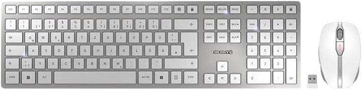 CHERRY DW 9100 SLIM, Kabelloses Tastatur- und Maus-Set, Deutsches Layout (QWERTZ), Bluetooth &amp; 2,4 G