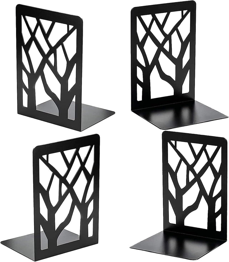 MSDADA Buchstütze, 2 Paar Buchstützen Buchständer CD Kinder Metall Bücher Halter für Regal Ordnerhal
