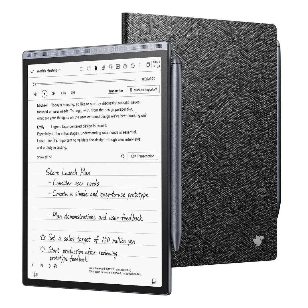 iFLYTEK AINOTE Air 2 Elektronisches Notizbuch, 8,2-Zoll E-Ink-Tablet, mit schwarzer Schutzhülle, gro
