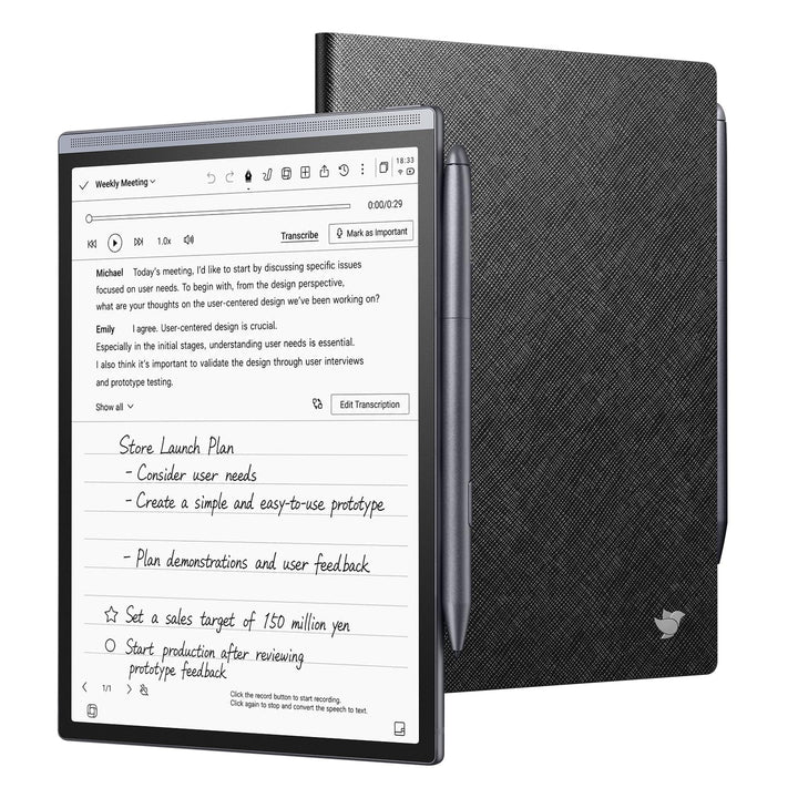 iFLYTEK AINOTE Air 2 Elektronisches Notizbuch, 8,2-Zoll E-Ink-Tablet, mit schwarzer Schutzhülle, gro