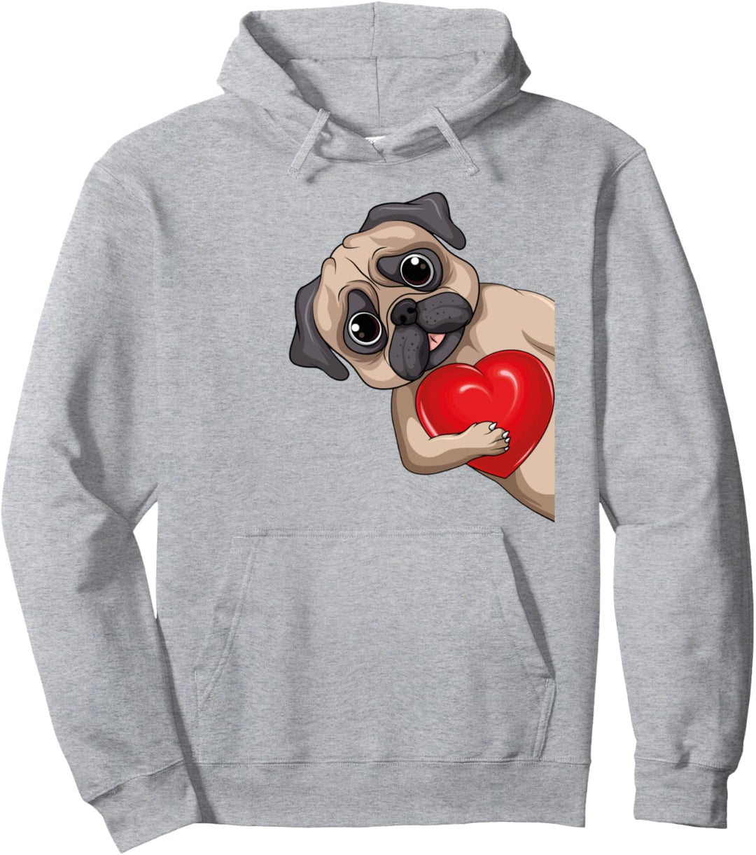 Mops Hunde Frauchen Damen Kinder Pullover Hoodie