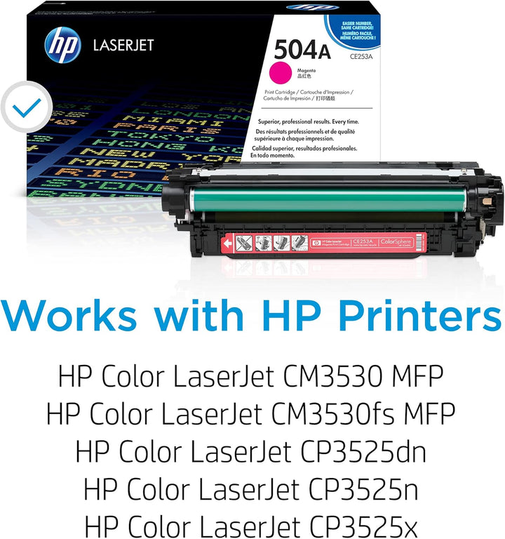 HP 504A (CE253A) Rot Original Toner für HP Color Laserjet CP3525, HP Color Laserjet CM3530 Magenta 7