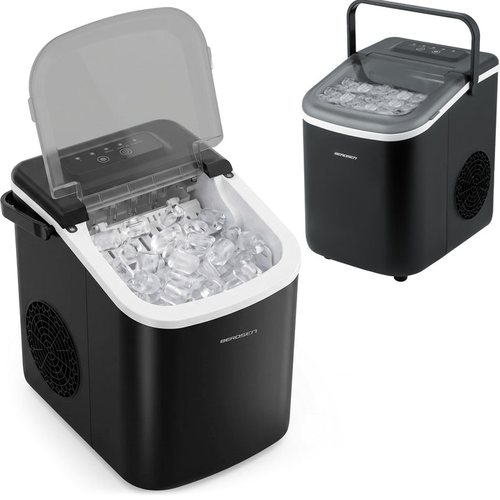 Berdsen Eiswürfelmaschine 12 kg/24 h - 9 Eiswürfel in 6-8 Minuten - Eiswürfelbereiter mit 2 Grössen