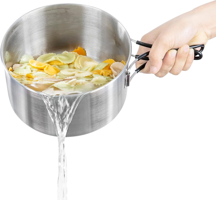 Tatonka Kettle II (1.0/1.6 L) - Outdoor-Kochtopf aus Edelstahl mit Volumenskalierung und inklusive D
