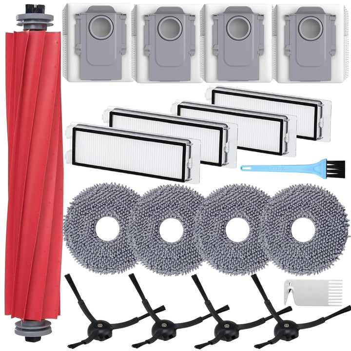 Zubehör für Roborock Q Revo Staubsauger, Ersatzteile Set für Roborock P10 Roboter, 1 Hauptbürste, 4
