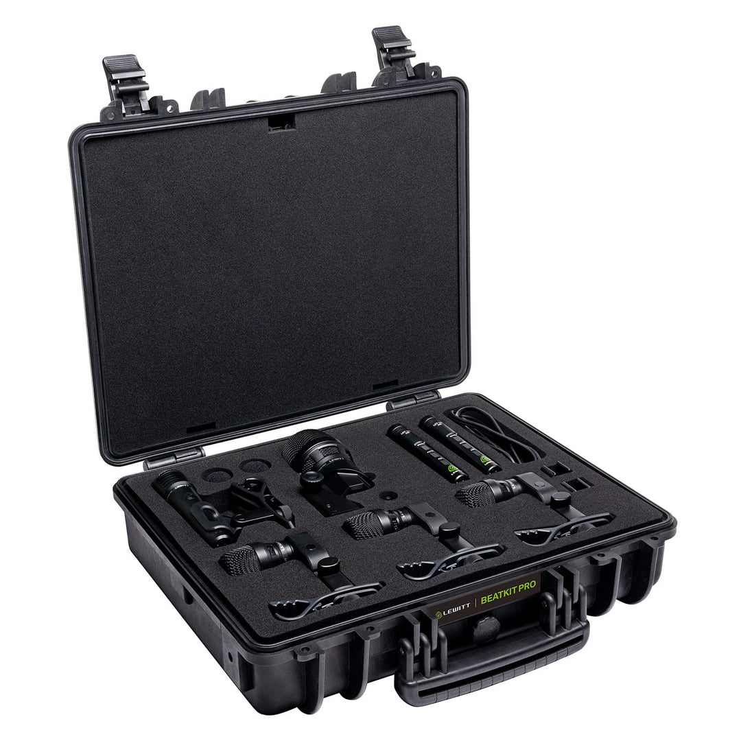 Drum Mikrofon Set BEATKIT Pro mit 7 XLR Mikrofonen – Dynamisch & Kondensator inkl. 1x Kick Drum Mikr
