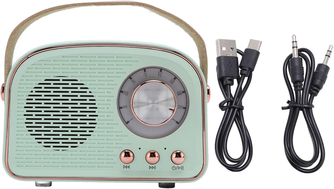 Garsent Retro BT -Lautsprecher, Kleiner Handheld Tragbares Vintage -Dekor für Home Outdoor DW21, 500