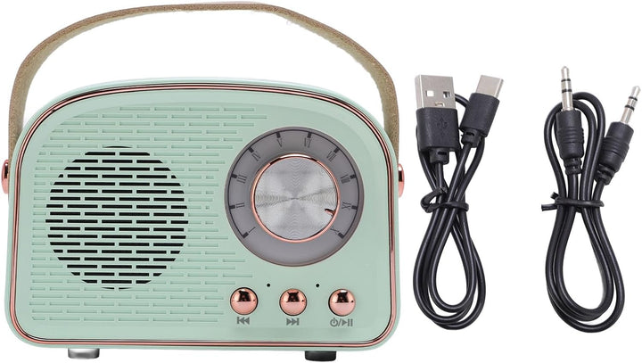 Garsent Retro BT -Lautsprecher, Kleiner Handheld Tragbares Vintage -Dekor für Home Outdoor DW21, 500