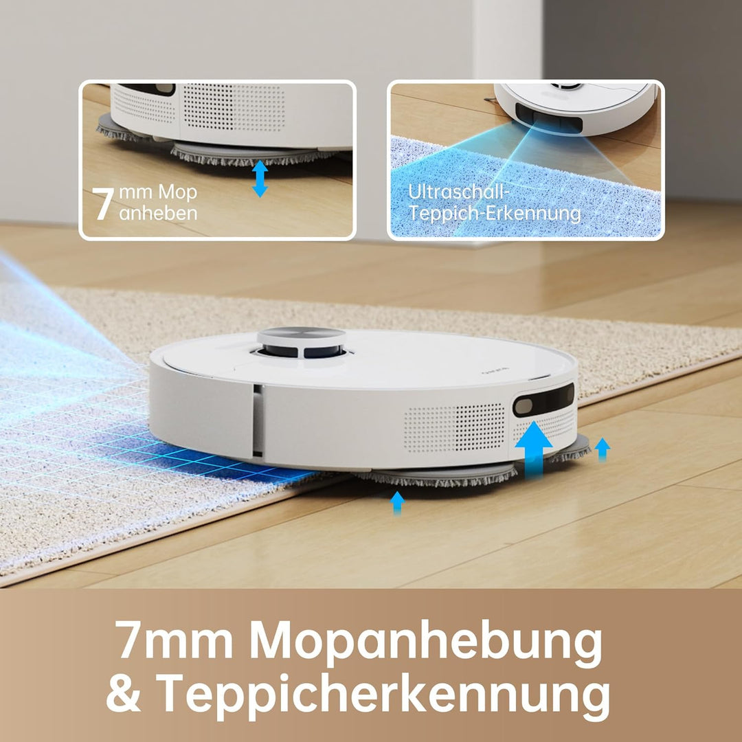 dreame L10 Prime Saugroboter und Wischroboter mit Automatischer Waschstation von Wischpads, 7mm Mopa
