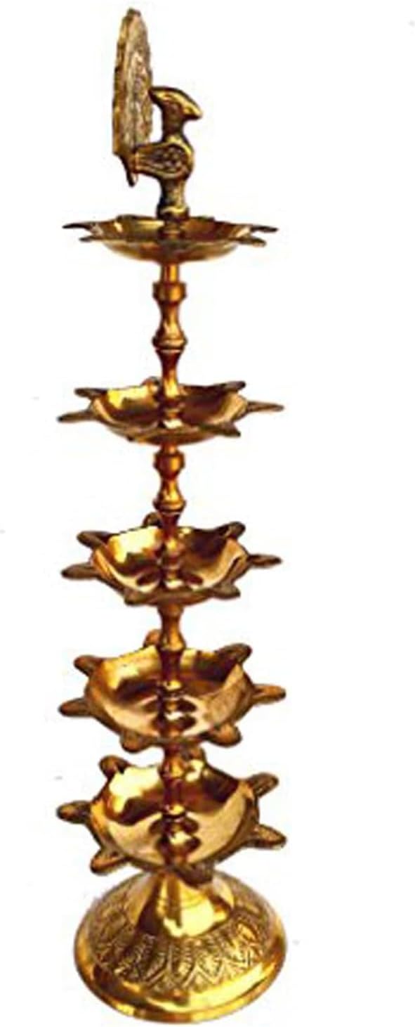 Rastogi Handicrafts Pure Brass Diya (Puja Lamp) Hindu-Pooja-Artikel, Diyas, Deepak Öllampe