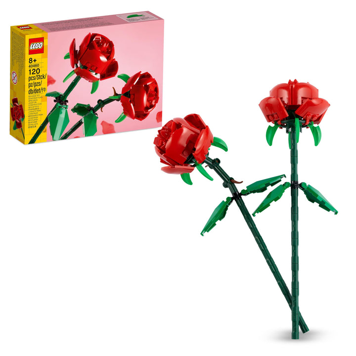 LEGO Botanicals Rosen - Spielset mit künstlichen Blumen – Kreative Deko mit Blumen zum Bauen – Spiel