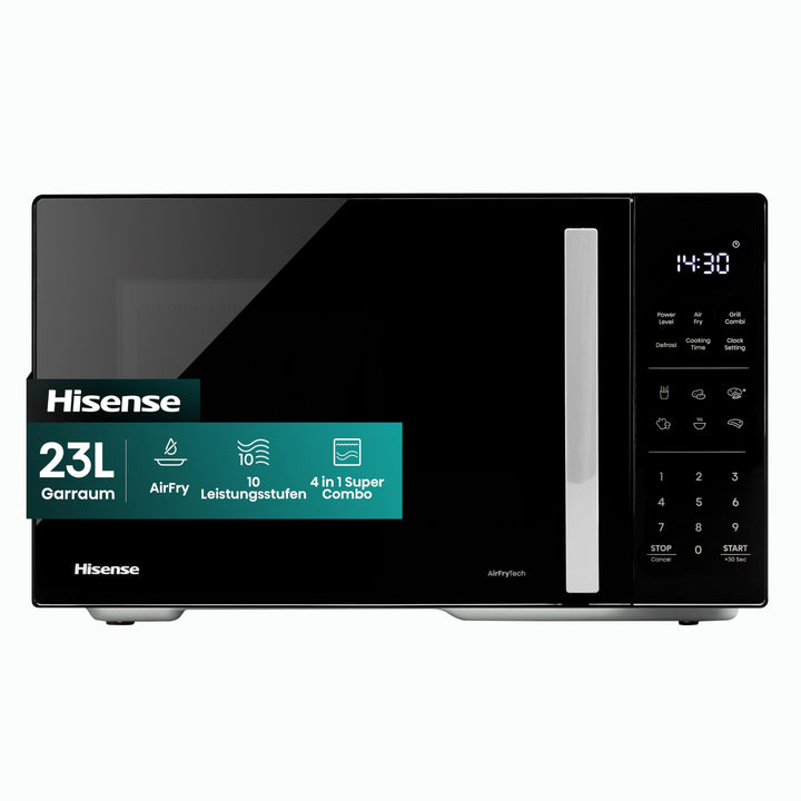 Hisense H23MOBS5HC Mikrowelle /23 L/900W/AirFry/4 in 1 Super Kombination/Memory Funktion/Mehrstufige