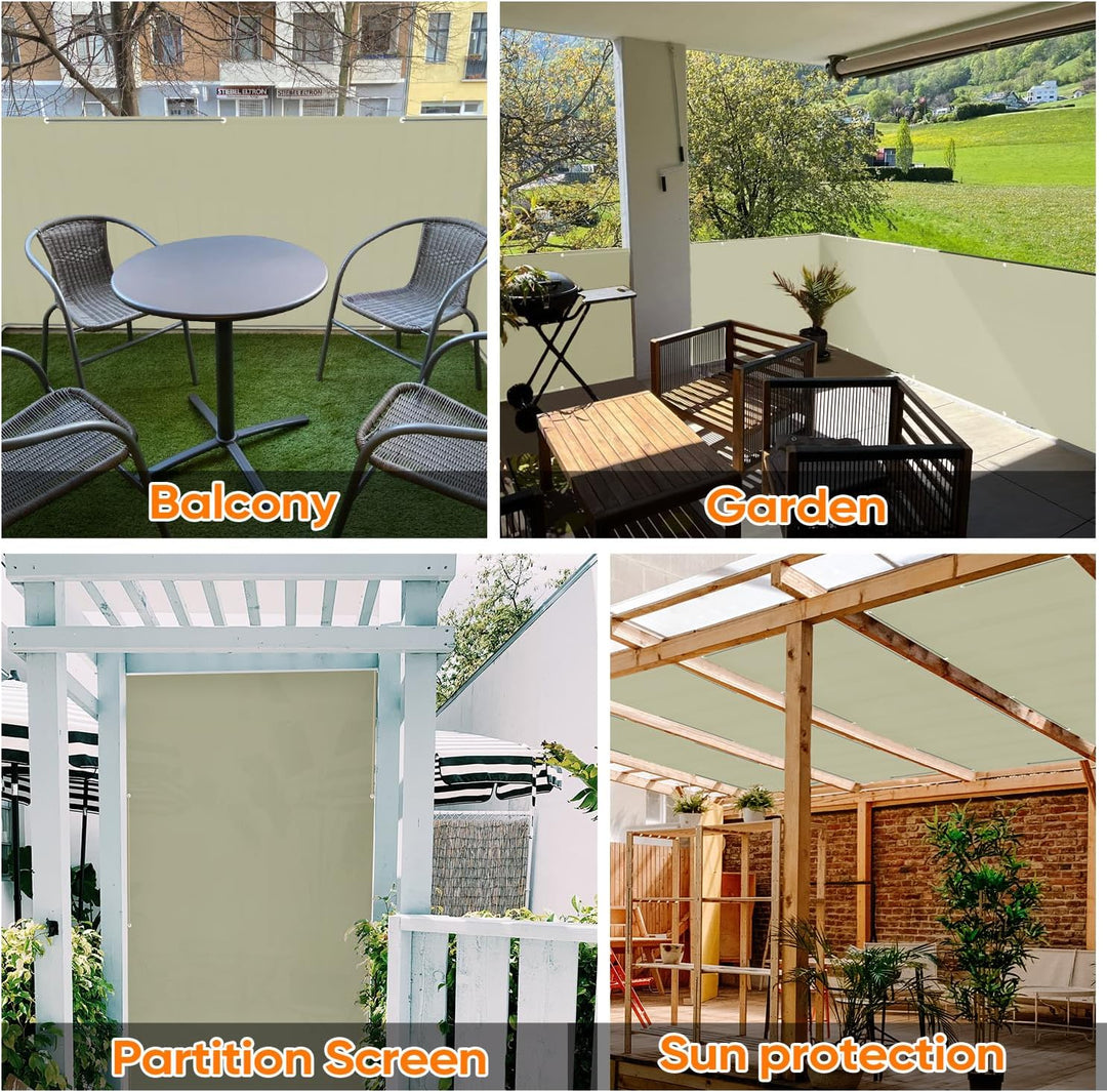 Sekey Balkon Sichtschutz Balkonabdeckung Oxford 80 x 600cm Balkonsichtschutz Balkonverkleidung Blick