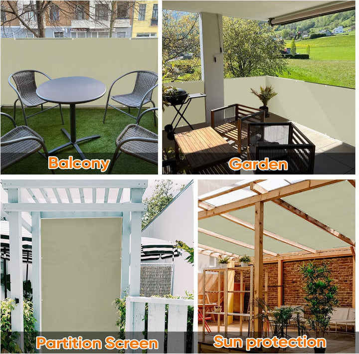 Sekey Balkon Sichtschutz Balkonabdeckung Oxford 80 x 600cm Balkonsichtschutz Balkonverkleidung Blick