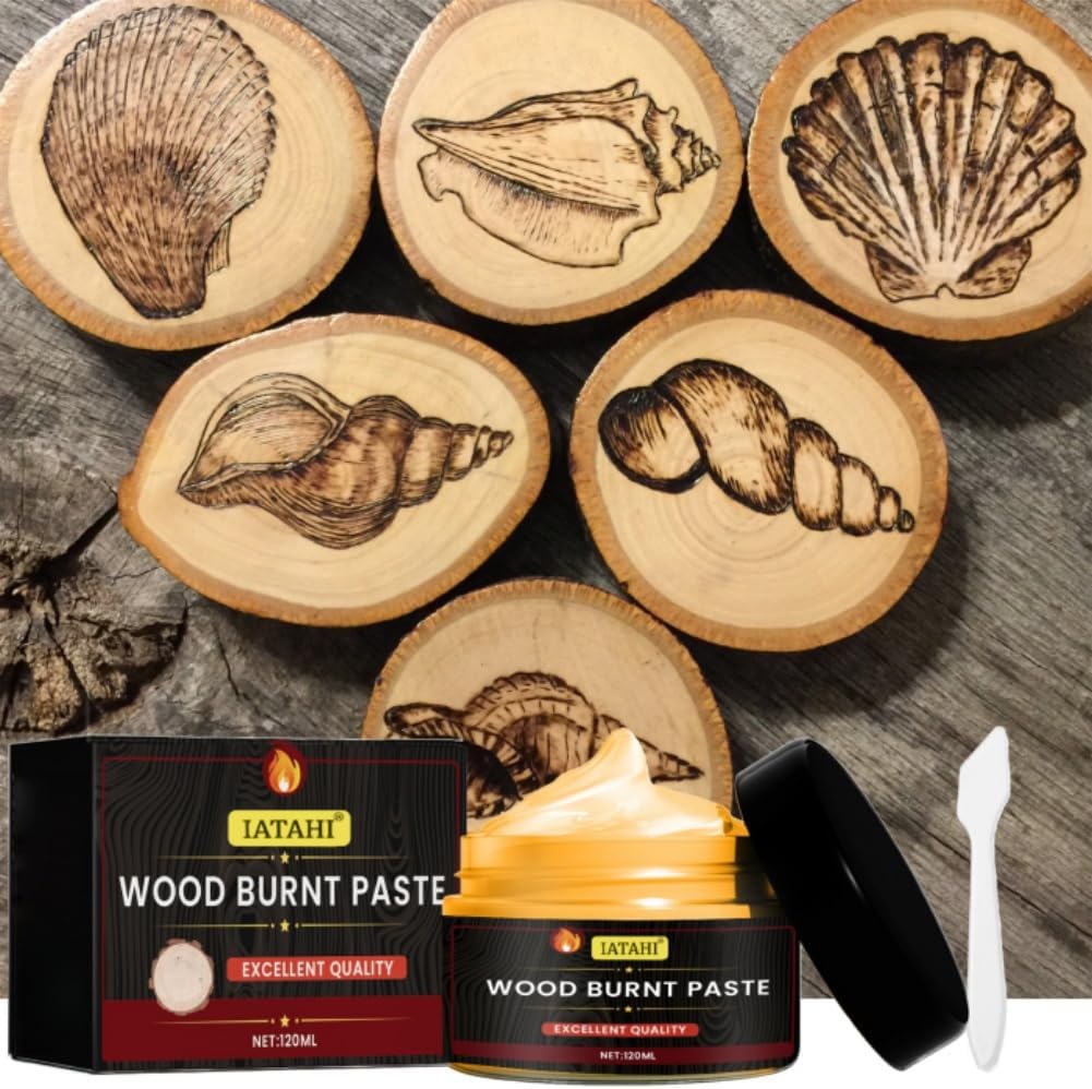 Holzbrennpaste Brennpaste Gel,2pcs Multifunktionales DIY Brandmalerei für Holz,Holzbrennpaste,Wood B
