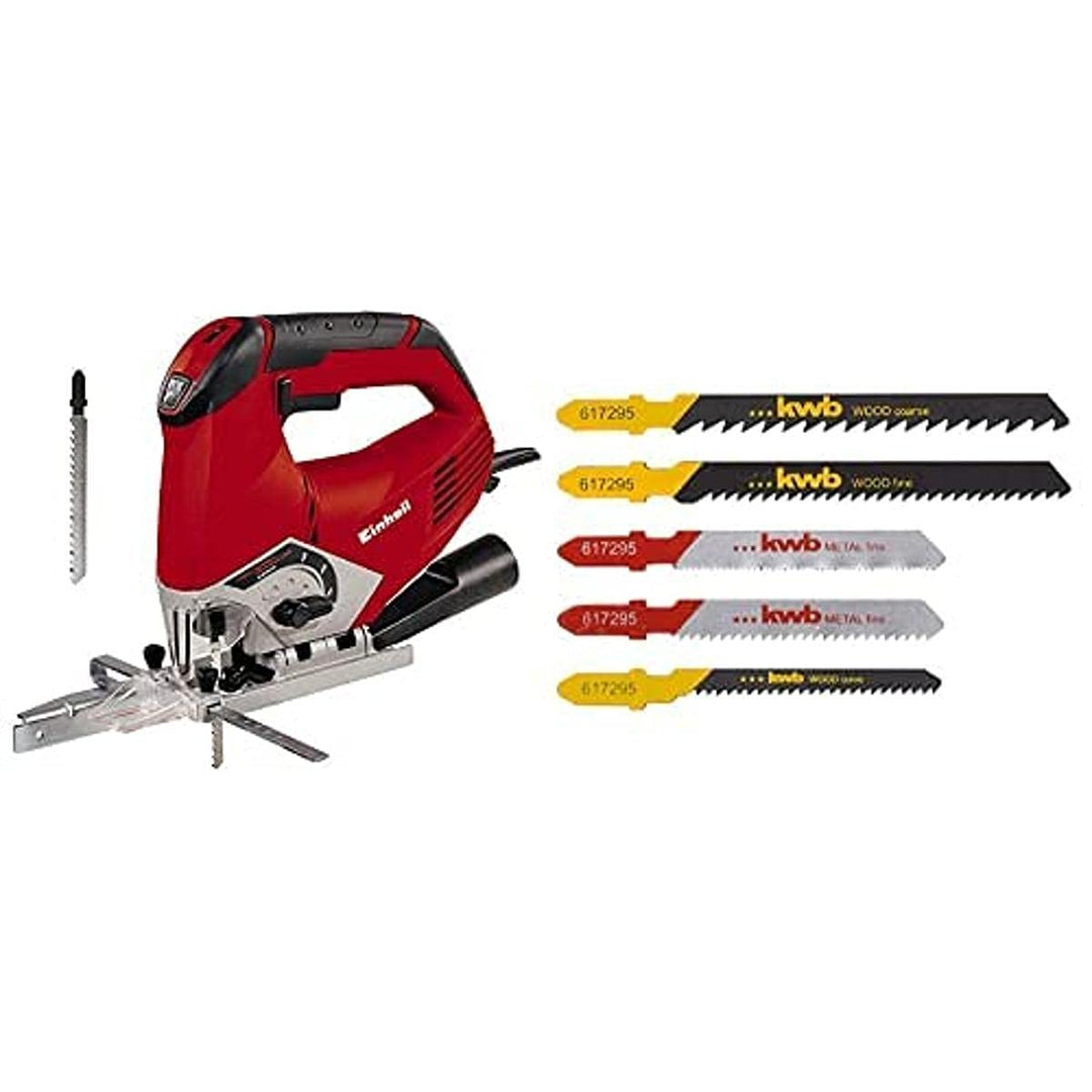 Einhell Stichsäge TE-JS 100 (750 W, max. 100 mm, 45° Schrägschnitt, Hubzahlregelung, 4-Stufen Pendel