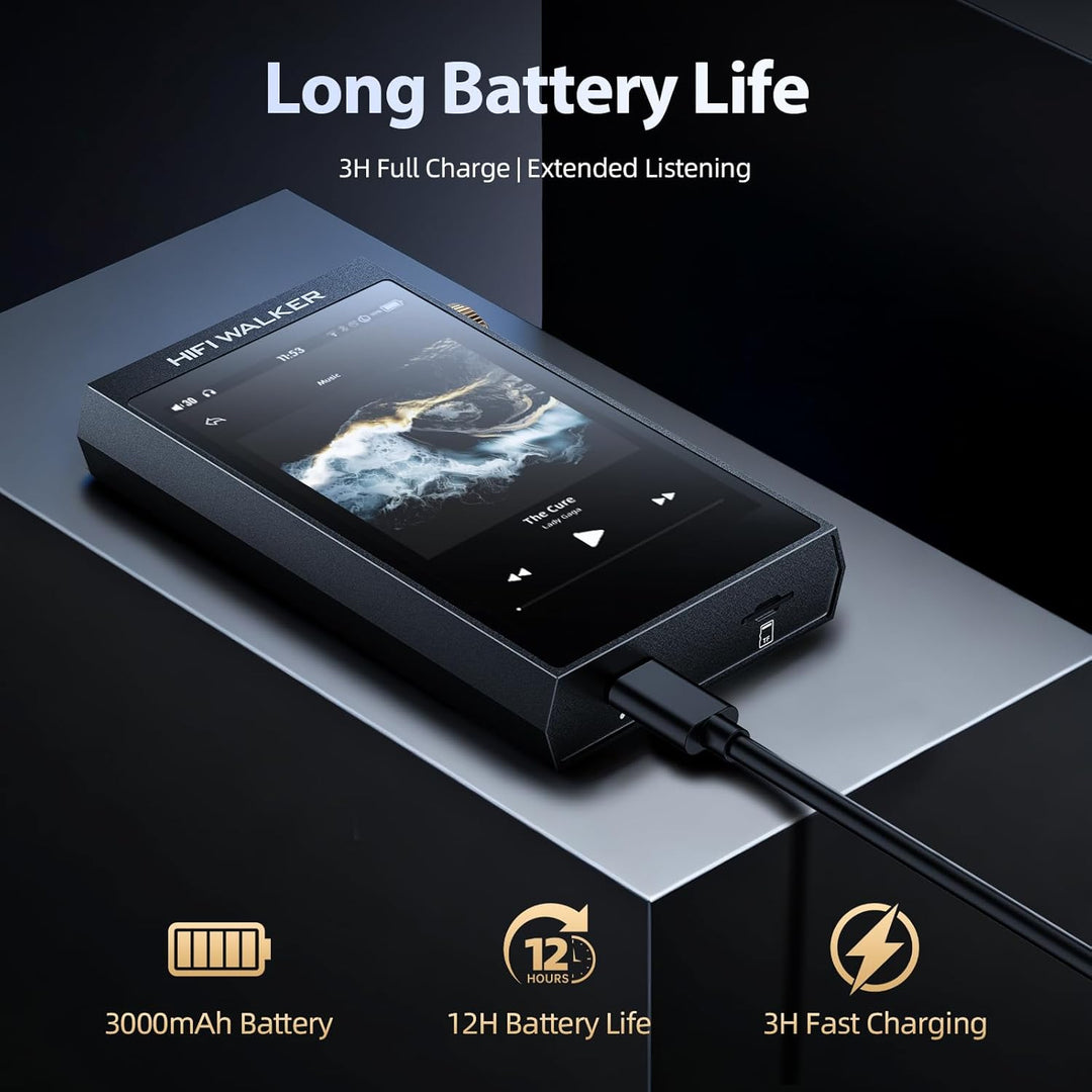 HIFI WALKER H20 Ultra HiFi MP3 Player mit Bluetooth 5.1, ES9038Q2M DAC, 32bit/192kHz, DSD, 4-Zoll-To