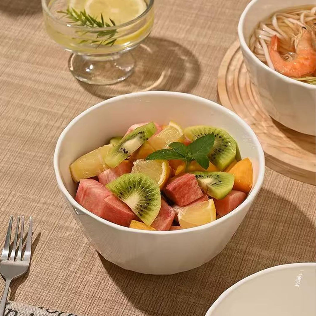Müslischalen, 4 Stück Müsli Schale Keramik, 700ml Dessertschale, Salatschale für Haferflocken, Suppe