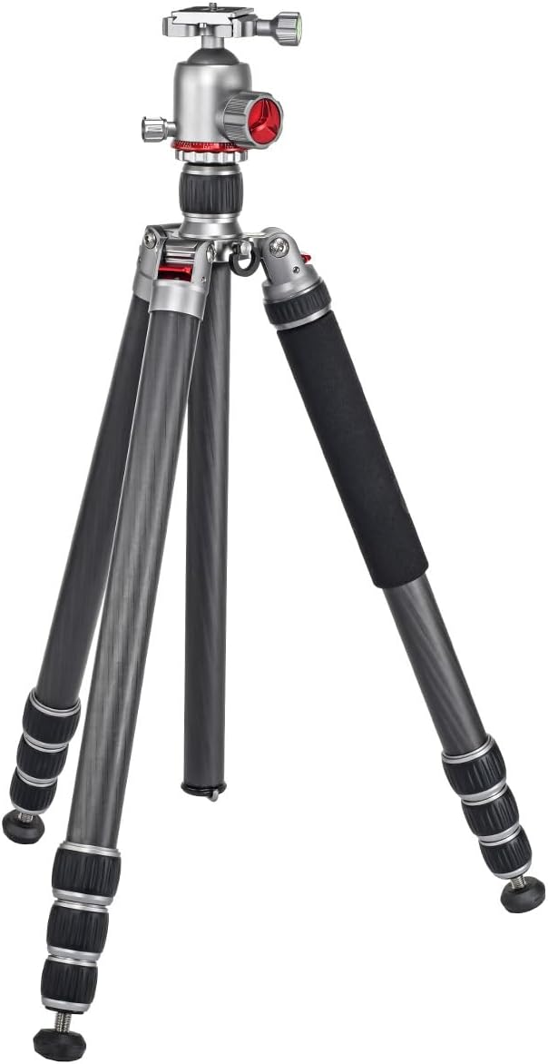 JUSINO Profi Traveller Karbon-Stativ Monopodfunktion TK-324C + Kugelkopf FGS-41 93cm Gesamthöhe mit
