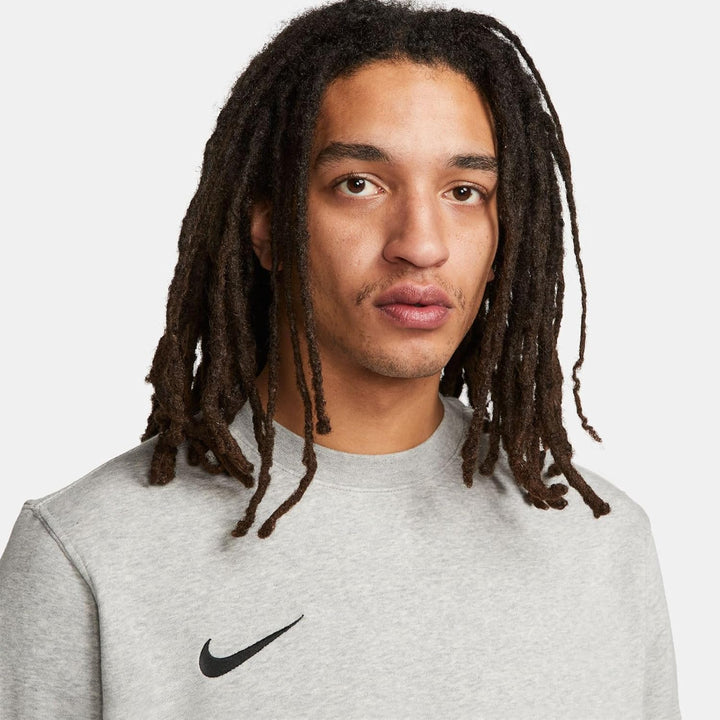 Nike Men's M Nk FLC Park20 Crew Sweatshirt Dark Grey Heather/Black XL Einfarbig, Dark Grey Heather/B