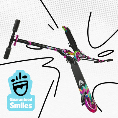 Apollo Skyracer City Roller mit LED Leuchträdern | Roller Kinder 6 Jahre | City Scooter mit Federung