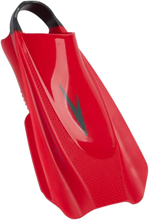 Speedo Unisex Erwachsene Fury Training Fin for Swimming Training Fin 11-12 Lava Rot/Chill Blau/Grau,