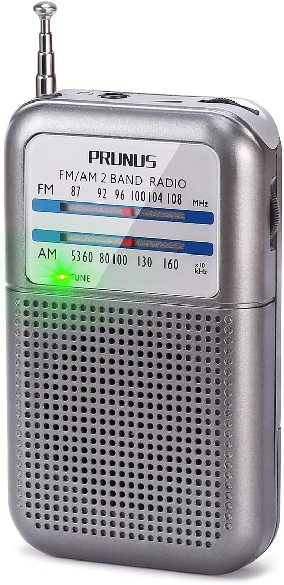 PRUNUS DE333 Mini Radio Batteriebetrieben, AM FM UKW Mittelwellenradio mit Exzellentem Empfang, mit