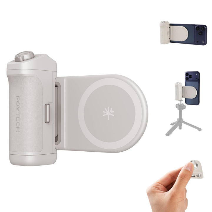 PGYTECH MagCam 2 Smartphone-Griff, 3-in-1 Modular-Kit, Bluetooth-Fernbedienung & Ladegriff & MagSafe