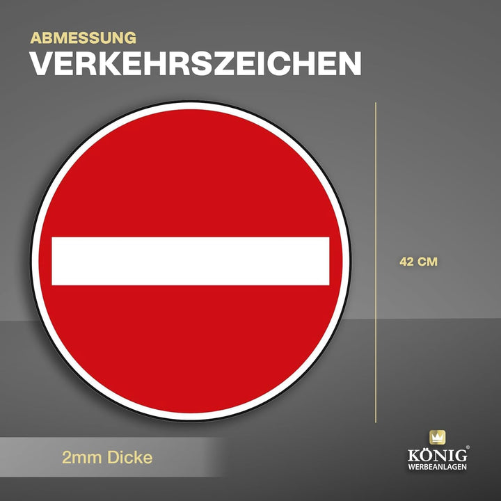 Verkehrszeichen Verbot der Einfahrt Nr. 267 | Ø 420mm, Alu 2mm, RA1 | Original Verkehrsschild nach S
