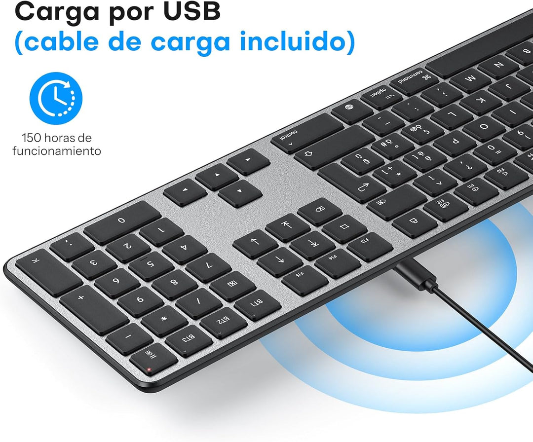 OMOTON Mac Tastatur Maus Set Kabellose für MacBook Air/Pro/iMac/iMac Pro/Mac mini, Bluetooth Funktas