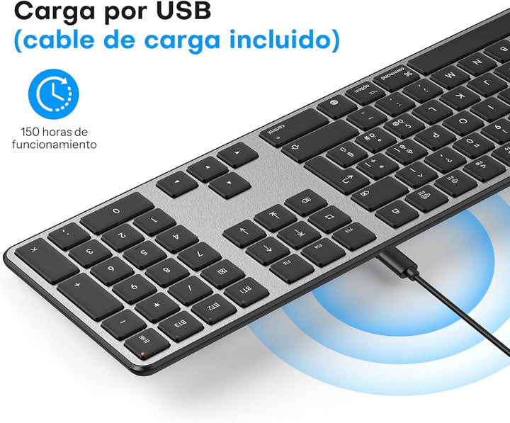 OMOTON Mac Tastatur Maus Set Kabellose für MacBook Air/Pro/iMac/iMac Pro/Mac mini, Bluetooth Funktas