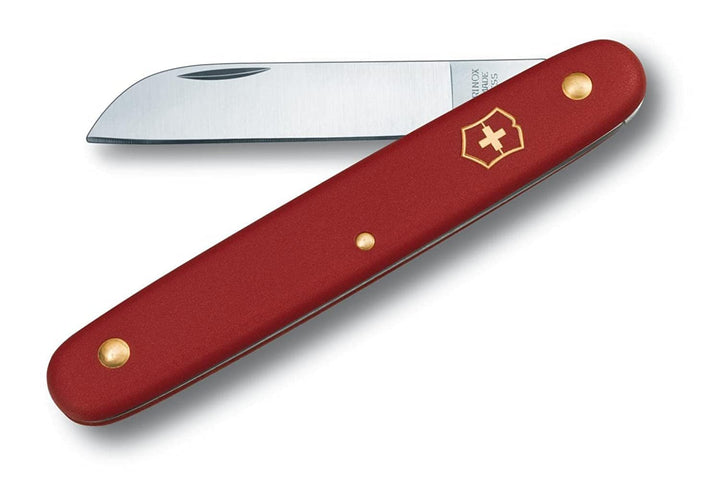 Victorinox Garten Taschen-/Blumenmesser, Gerade Klinge Nylonrot Single, Nylonrot Single