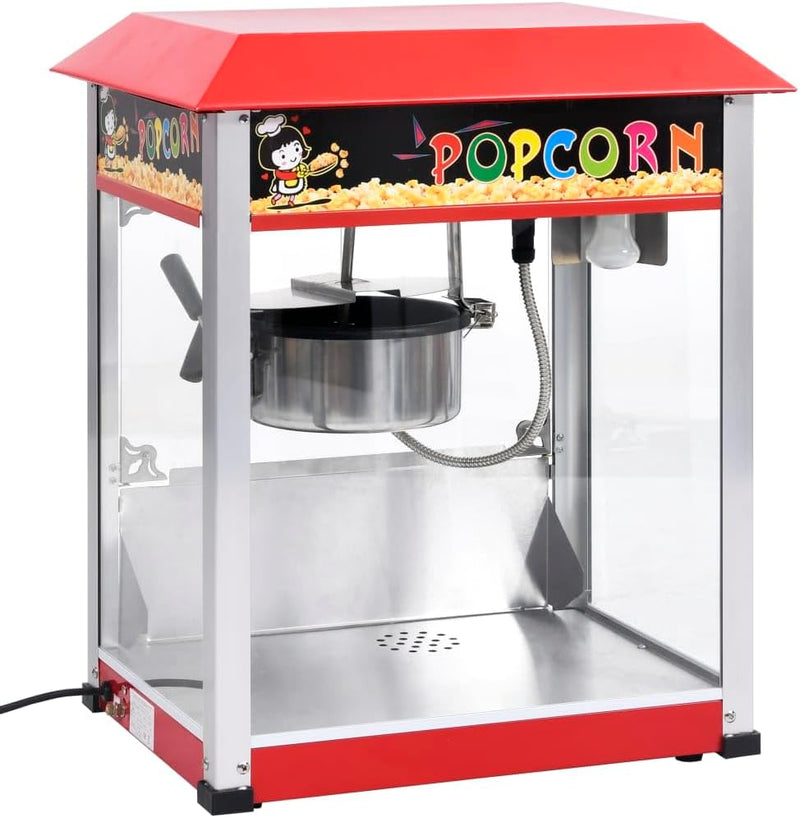 vidaXL Popcornmaschine mit Teflon-Kochtopf Popcornmaker Popcornautomat Cinema Kino Popcorn Maschine