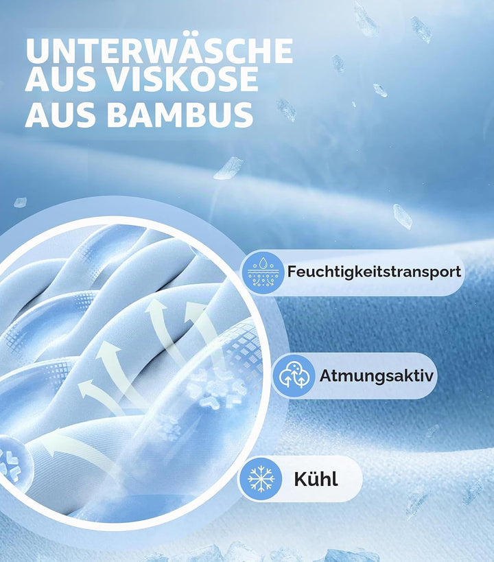 Separatec Herren Boxershorts, Herren Unterhosen aus Bambus-Viskose, atmungsaktiv und weich, Doppelbe