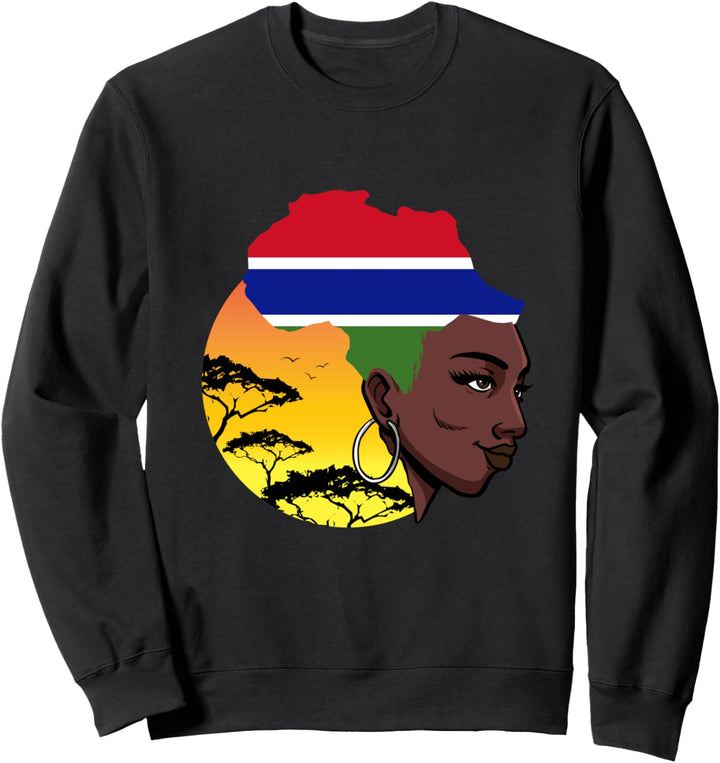 Gambian Queen Black History Month Gambia Flagge Afrika Sweatshirt