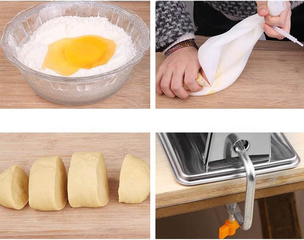 Nudelmaschine Pasta-Rollenmaschine -Edelstahl 3 In 1 Nudelschneider Maschine mit 6 Teigdicken Einste