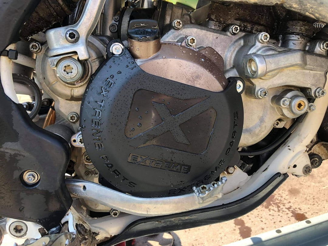 Kupplungsdeckel Schutz Guard für 2-Takt Motor KTM und Husqvarna 250 300 Baujahr 2013-2016 (schwarz),