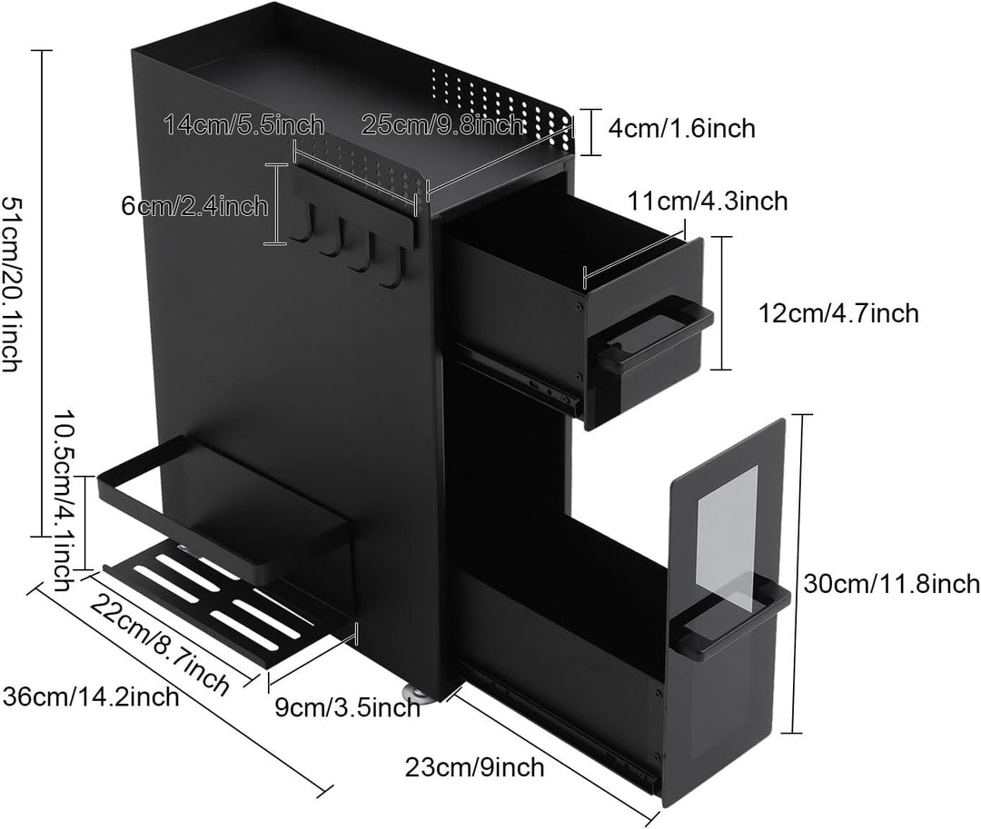 3 Stöckiges Gewürzregal, Standregal Küche Arbeitsplatte Regal Organizer