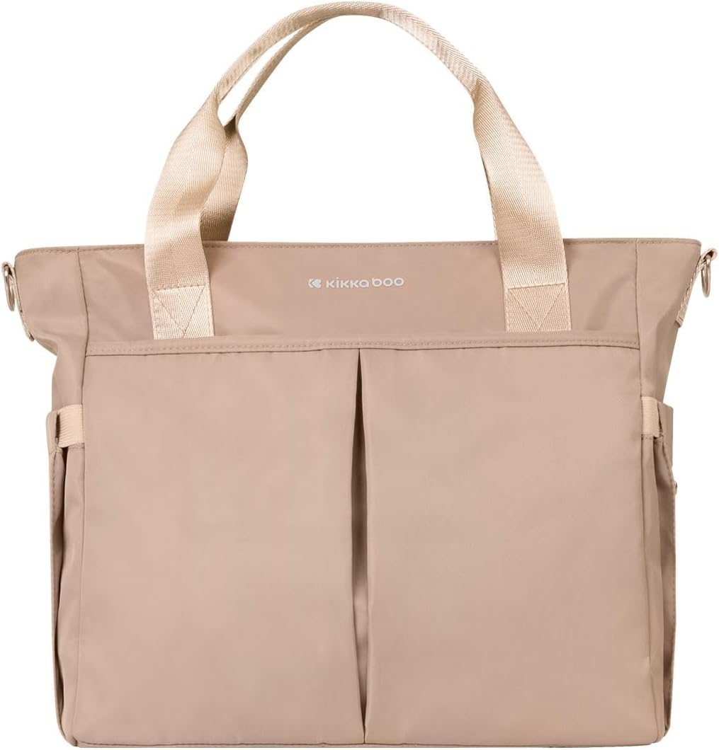 Kikkaboo Brielle Wickeltasche, Befestigungsclips, wasserdicht, Schultergurt Beige, Beige