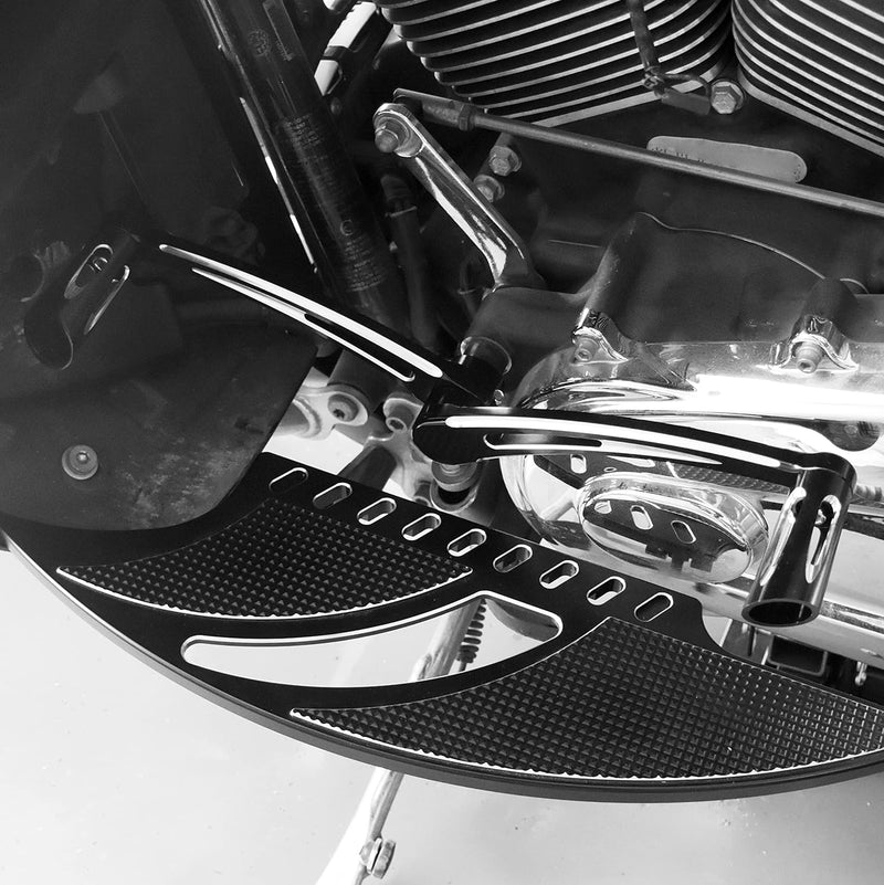 HDBUBALUS CNC-Schnitt Fersen-Zehenschalthebel mit Schalthebel für Harley Touring Softail Trike