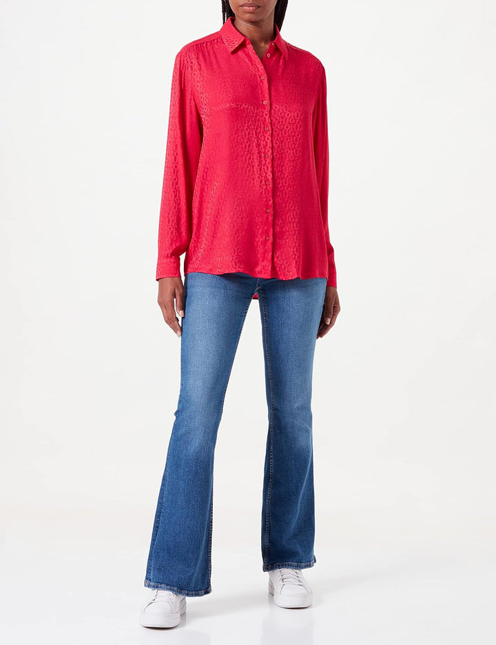 HUGO Damen Evish Blouse 44 Dark Pink658, 44 Dark Pink658