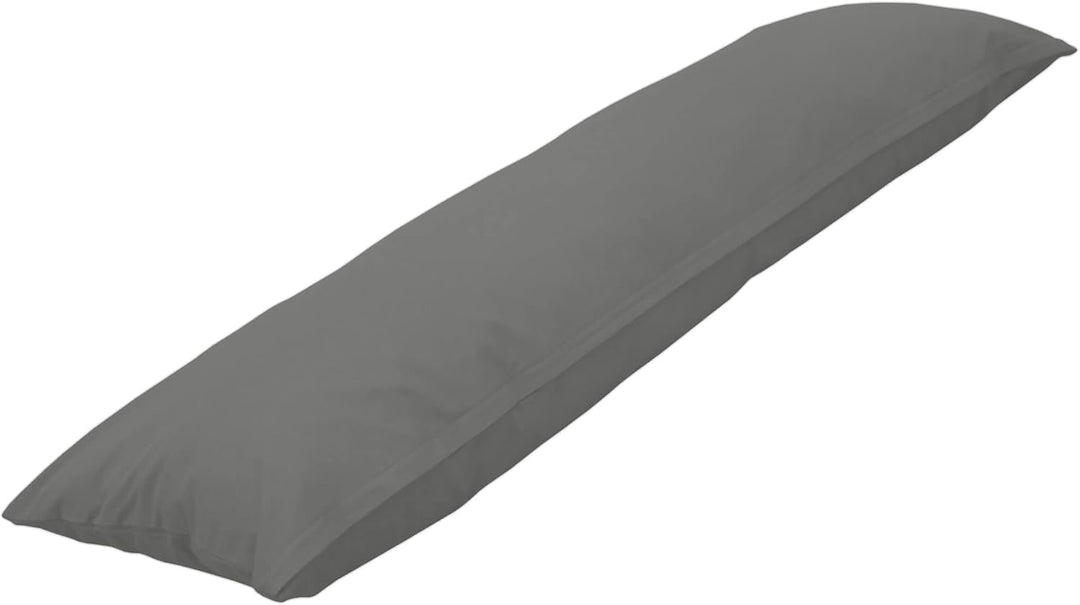Seitenschläferkissen Bezug 40x140 cm Kissenbezug Anthrazit | Körperkissen Hülle mit Reissverschluss