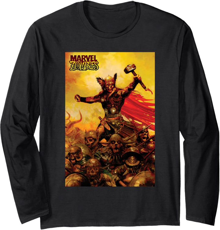 Marvel Zombies Thor Zombie Poster Langarmshirt