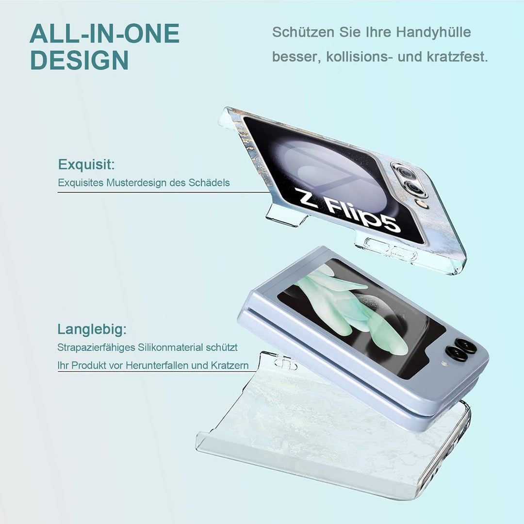 2 Stücke Kompatibel Mit Samsung Galaxy Z Flip 5 5G Hülle Silikon Dünn Klar Case Slim Flexible Cover