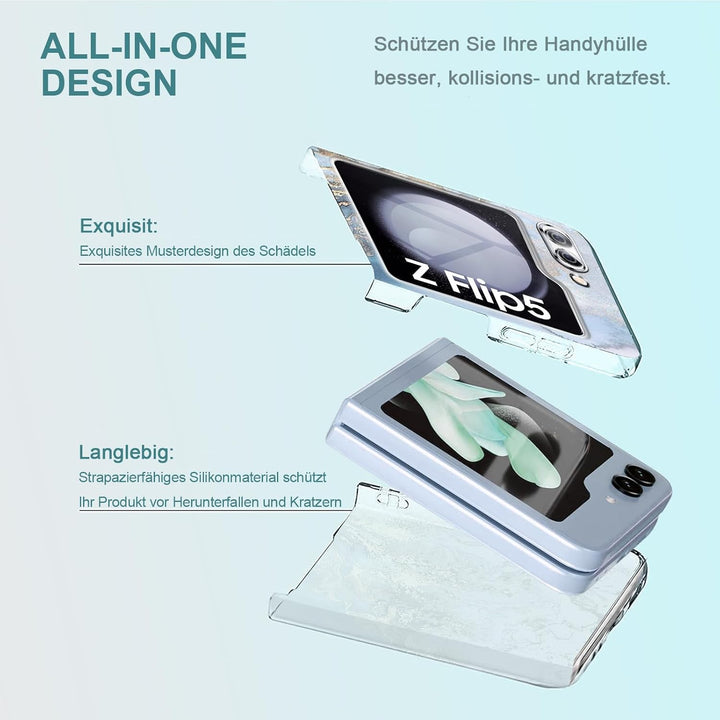2 Stücke Kompatibel Mit Samsung Galaxy Z Flip 5 5G Hülle Silikon Dünn Klar Case Slim Flexible Cover
