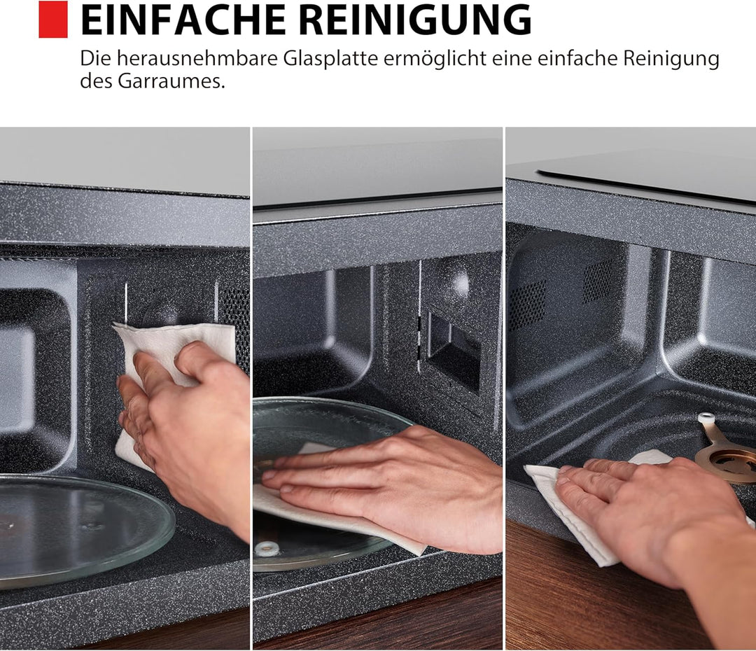 Toshiba MW3-EG23PE(BK) Multifunktionale Mikrowelle mit Grill, 23 Liter, 11 Leistungsstufen|Kombinati