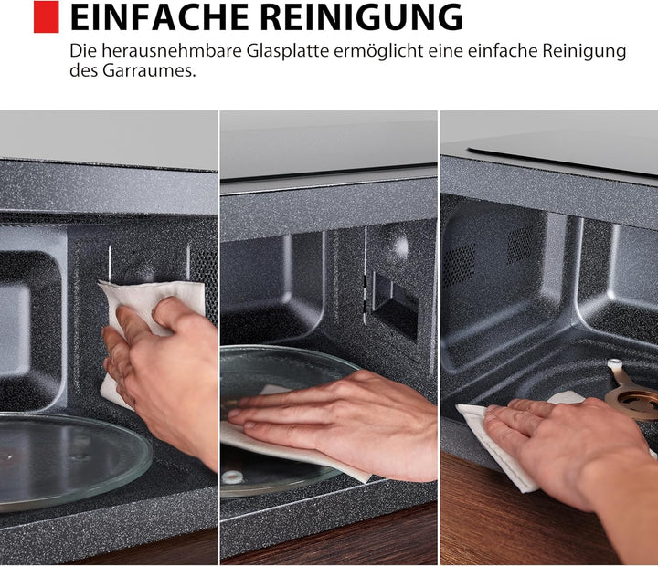 Toshiba MW3-EG23PE(BK) Multifunktionale Mikrowelle mit Grill, 23 Liter, 11 Leistungsstufen|Kombinati